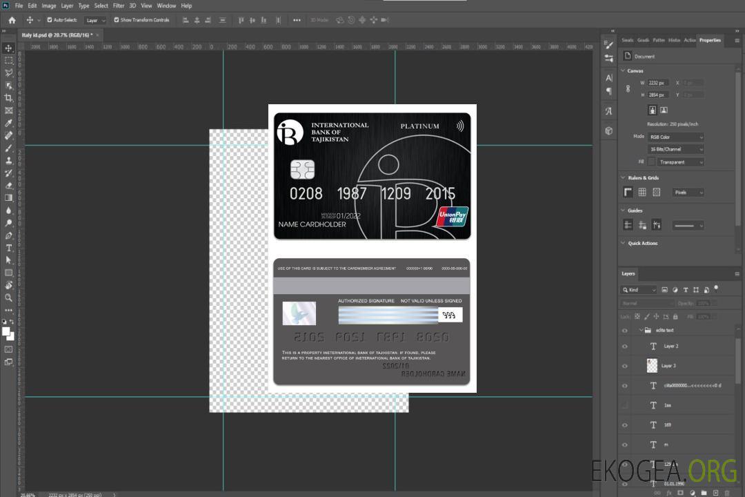 Carte de platine UniPay de la Banque internationale du Tadjikistan du Tadjikistan template Carte de platine UniPay de la Banque internationale du Tadjikistan du Tadjikistan template